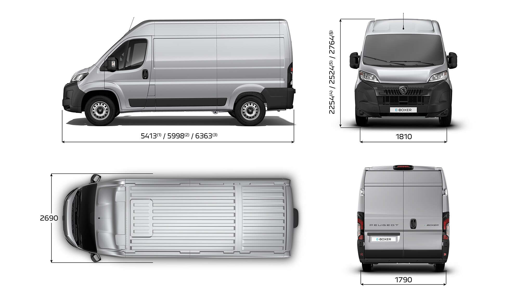 Зовнішні габарити нового Peugeot Boxer